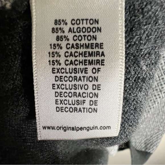 Vintage Academia Sweater Vest 85% Cotton 15% Cashmere Blend Grey Size Large - Picture 5 of 6